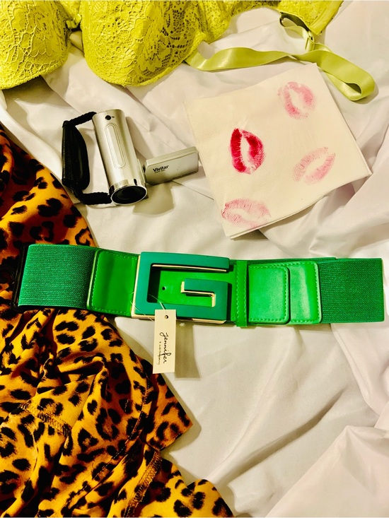Accessories - G  Green Elastic Logo Belt